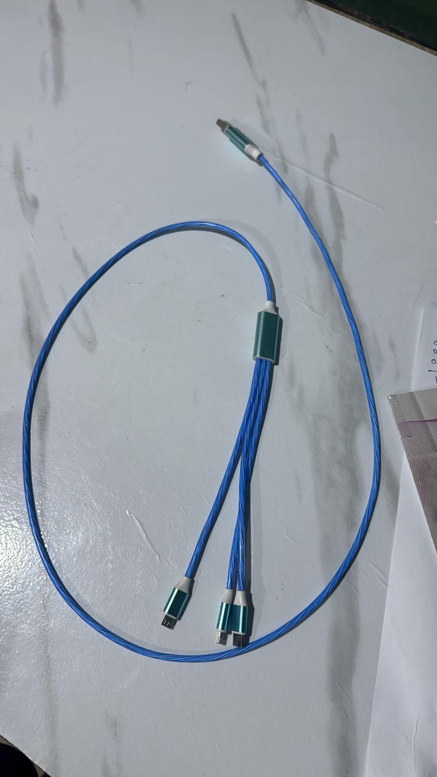 GlowCharge 3-in-1 LED Flowing Charging Cable