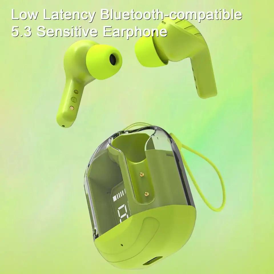 Crystal Portable LED Display Wireless Earbuds – Professional Sound, Seamless Style